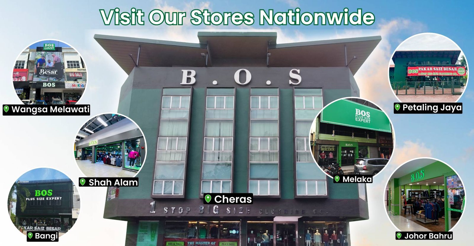 BOS storefronts across Malaysia