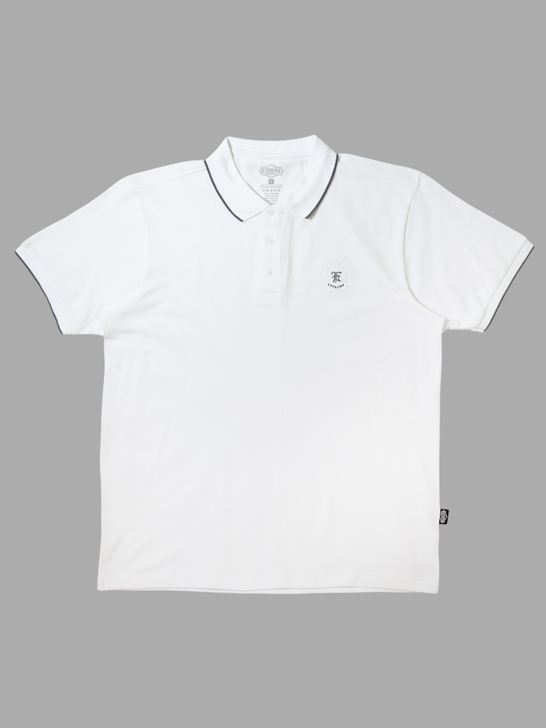 White tipped piqué polo shirt