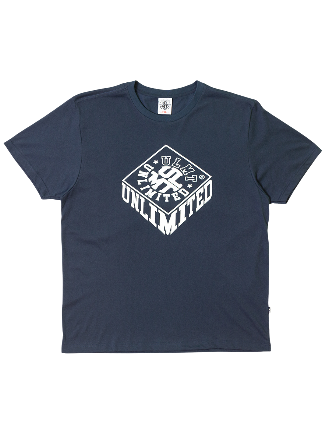 Navy statement graphic t-shirt